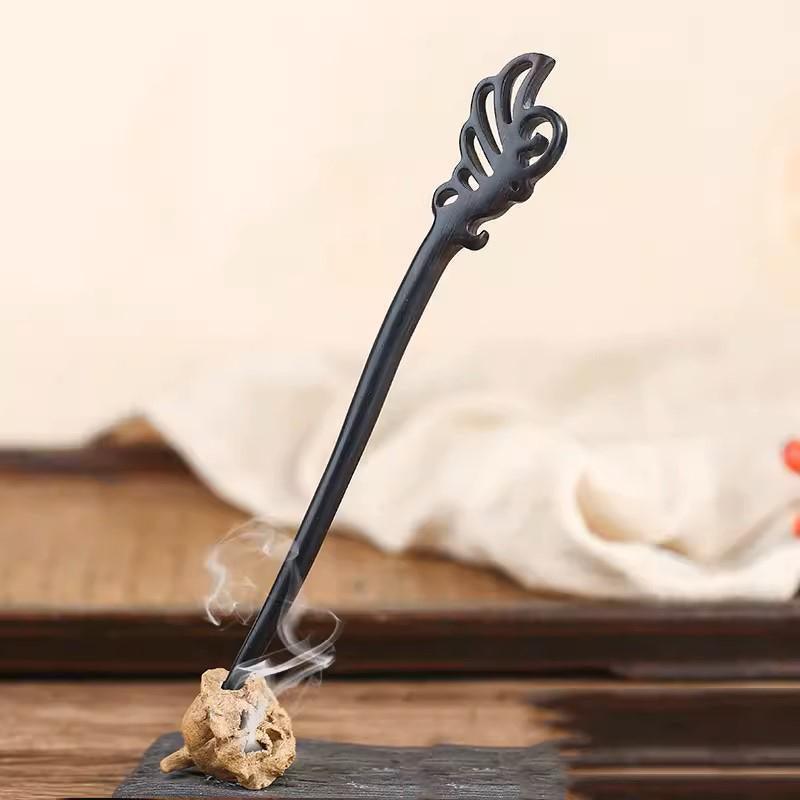 Retro Wooden Carved Hair Sticks Women Hairpin Barrette Chopsticks Accessories - A