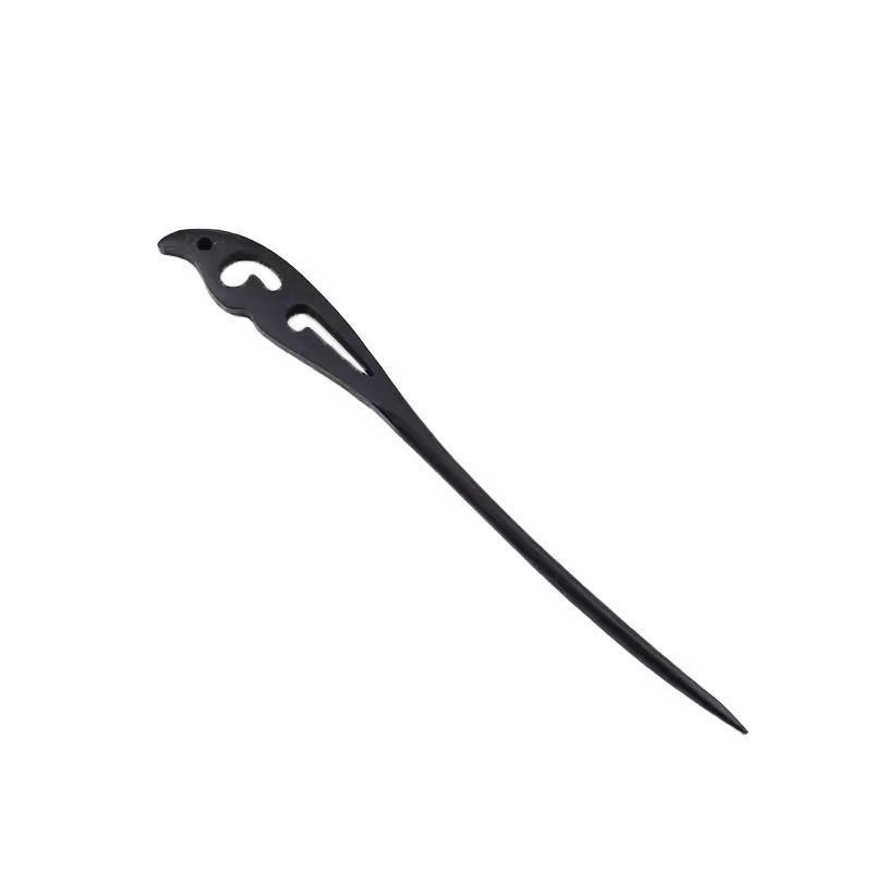 Retro Wooden Carved Hair Sticks Women Hairpin Barrette Chopsticks Accessories - D