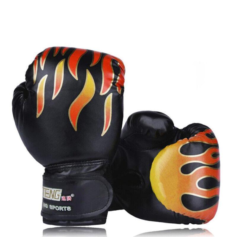 Boxing Sparring Training Gloves MMA Kickboxing Punching Gloves for Practice Sessions - Blue [Map Pattern]