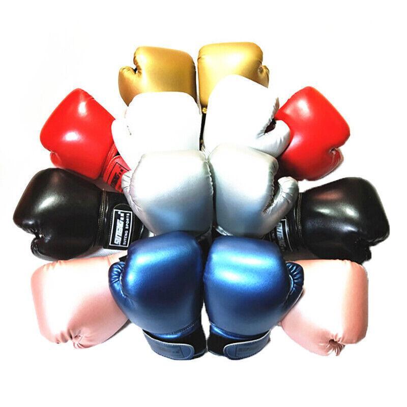 Boxing Sparring Training Gloves MMA Kickboxing Punching Gloves for Practice Sessions - Red [Map Pattern]
