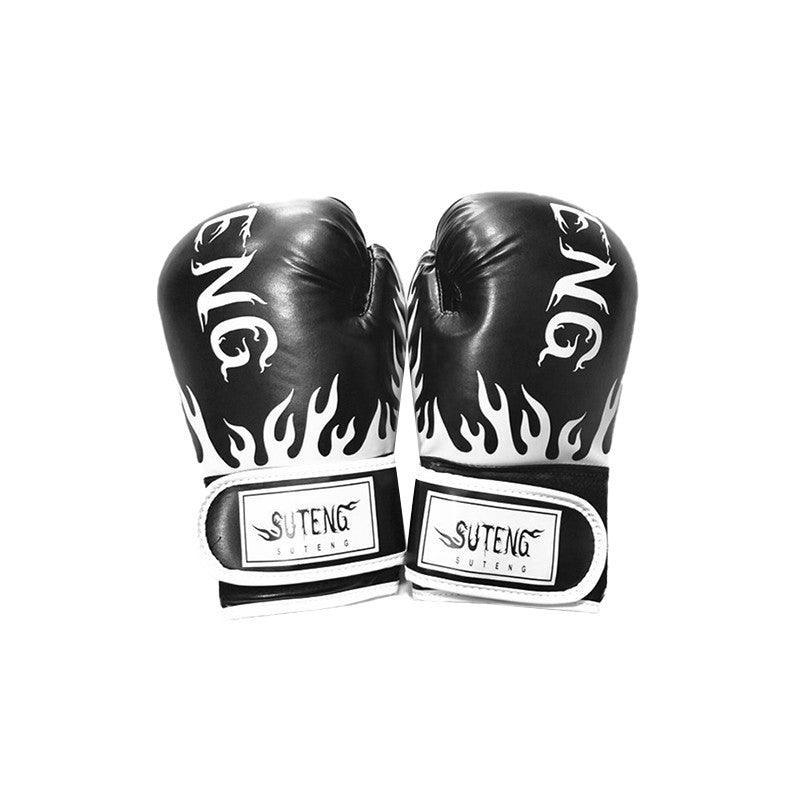 2PCS PU Boxing Training Gloves for Young Beginners Suitable for Ages 3-12 - Black