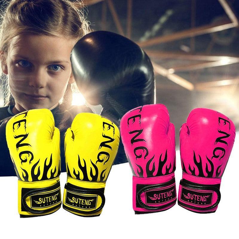 2PCS PU Boxing Training Gloves for Young Beginners Suitable for Ages 3-12 - Pearly Blue