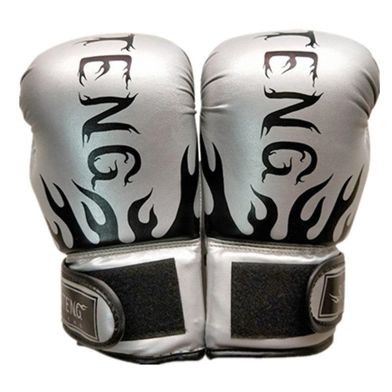 2PCS PU Boxing Training Gloves for Young Beginners Suitable for Ages 3-12 - Pearly Silver