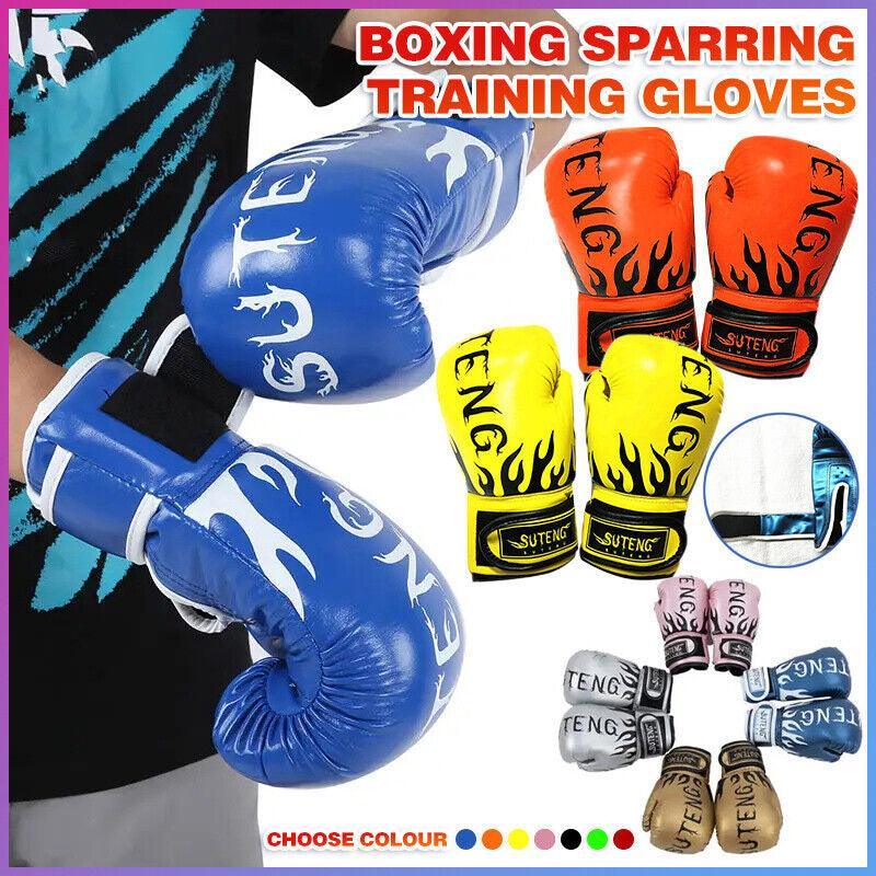 2PCS PU Boxing Training Gloves for Young Beginners Suitable for Ages 3-12 - Red