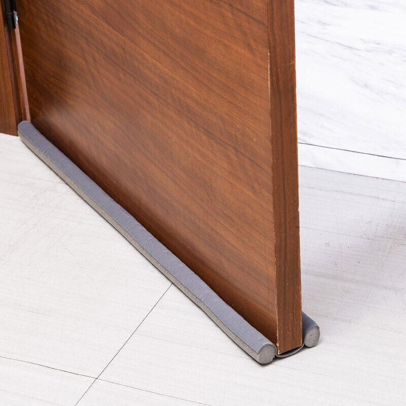 Door Bottom Seal Draft Stopper Guard Threshold Sealing Strip Wind Dust Protector - Brown
