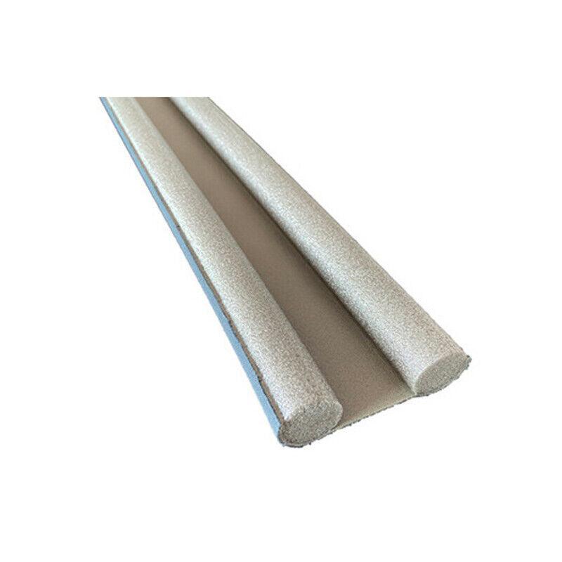 Door Bottom Seal Draft Stopper Guard Threshold Sealing Strip Wind Dust Protector - White