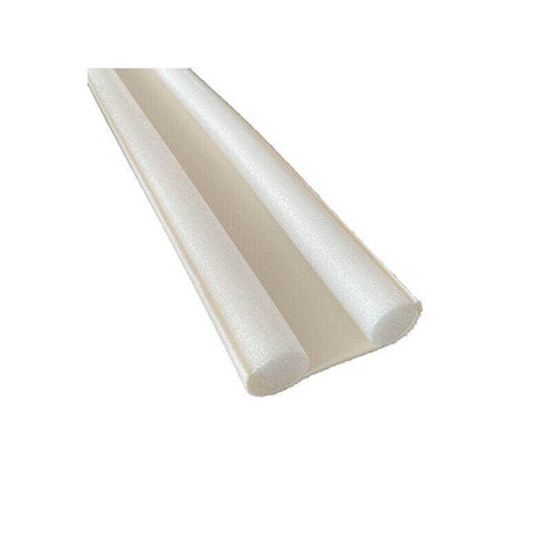 Door Bottom Seal Draft Stopper Guard Threshold Sealing Strip Wind Dust Protector - White