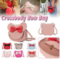 Cute Bowknot Crossbody Bag Fashionable Girls Shoulder Bag Slanting Mini Handbag - Flesh Pink