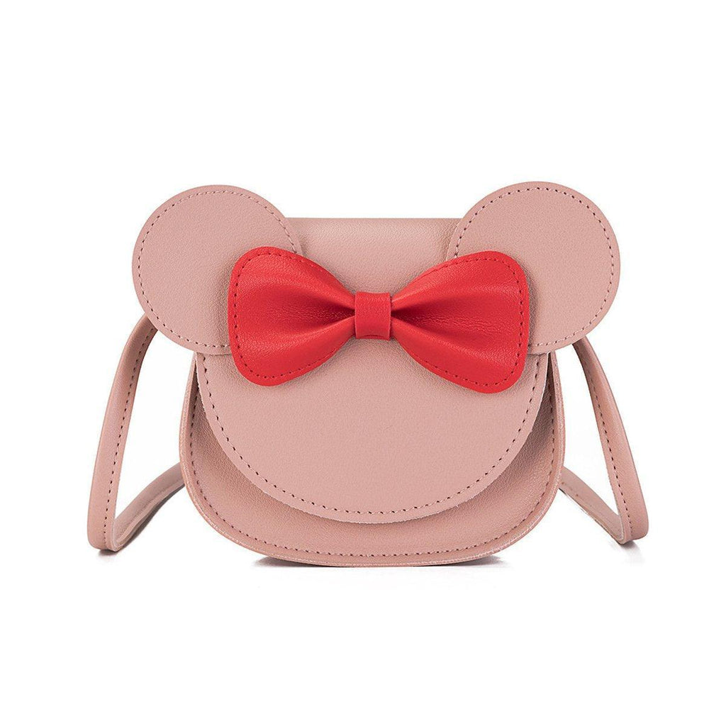 Cute Bowknot Crossbody Bag Fashionable Girls Shoulder Bag Slanting Mini Handbag - Light Blue