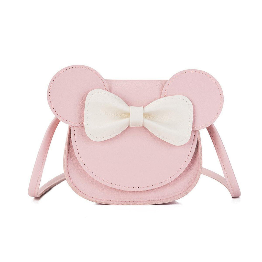 Cute Bowknot Crossbody Bag Fashionable Girls Shoulder Bag Slanting Mini Handbag - Light Blue