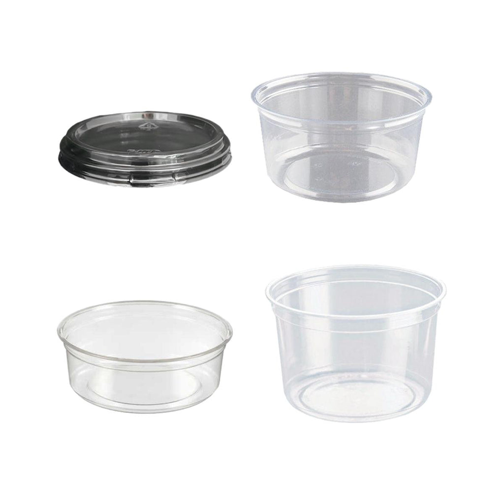 100PCS Transparent Packing Box Plastic Dessert Bowl Food Container - 12oz Bowl