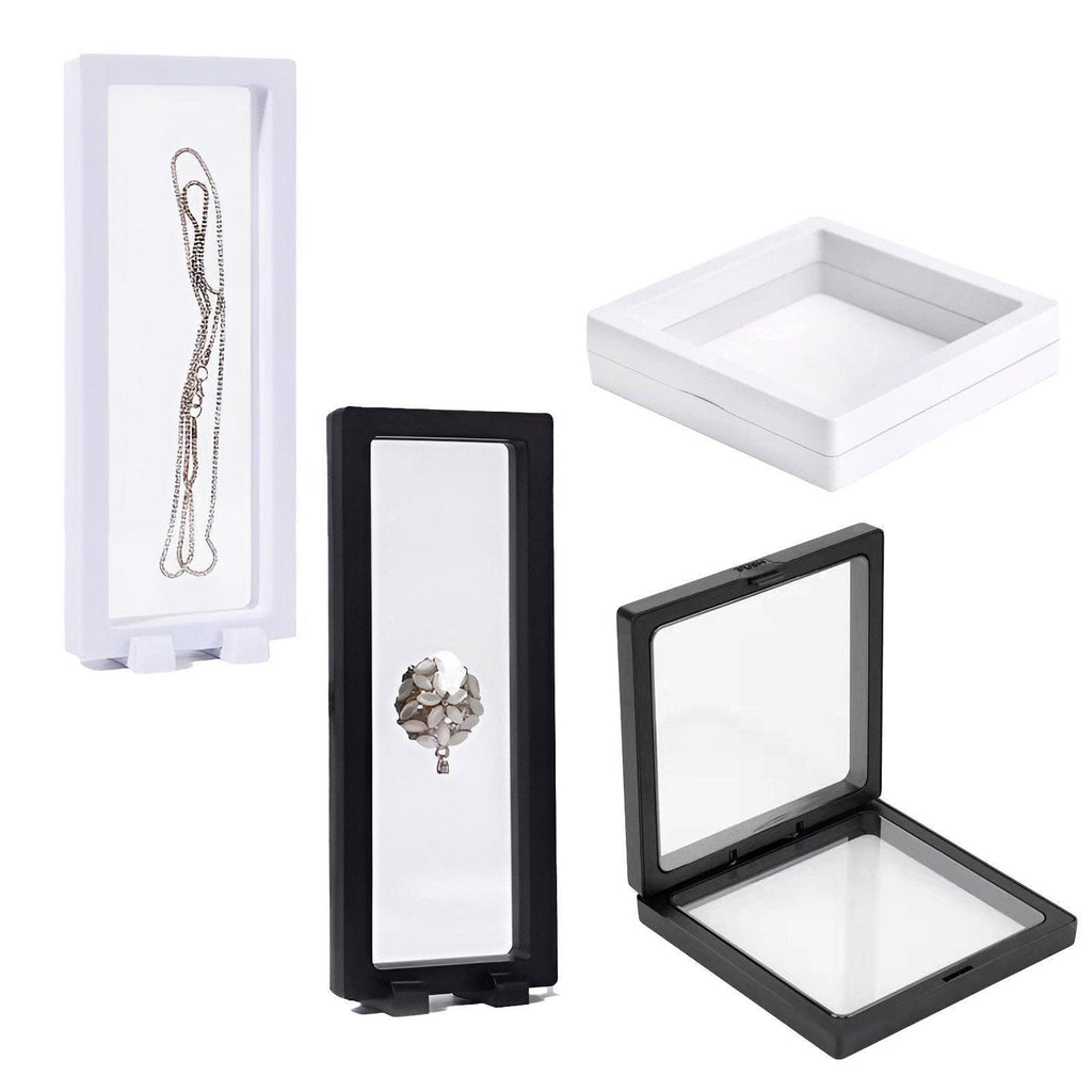 10pcs Transparent PE Film Display Box Jewelry Packaging Storage Box Container - 7-18-2-White