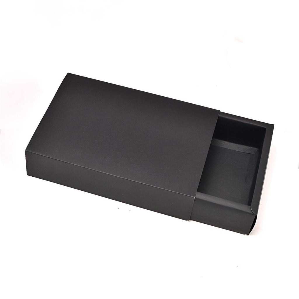 25X Black Kraft Paper Drawer Jewelry Package Necklace Bracelet Gift Package box - 18.5*13.5*3-25pcs