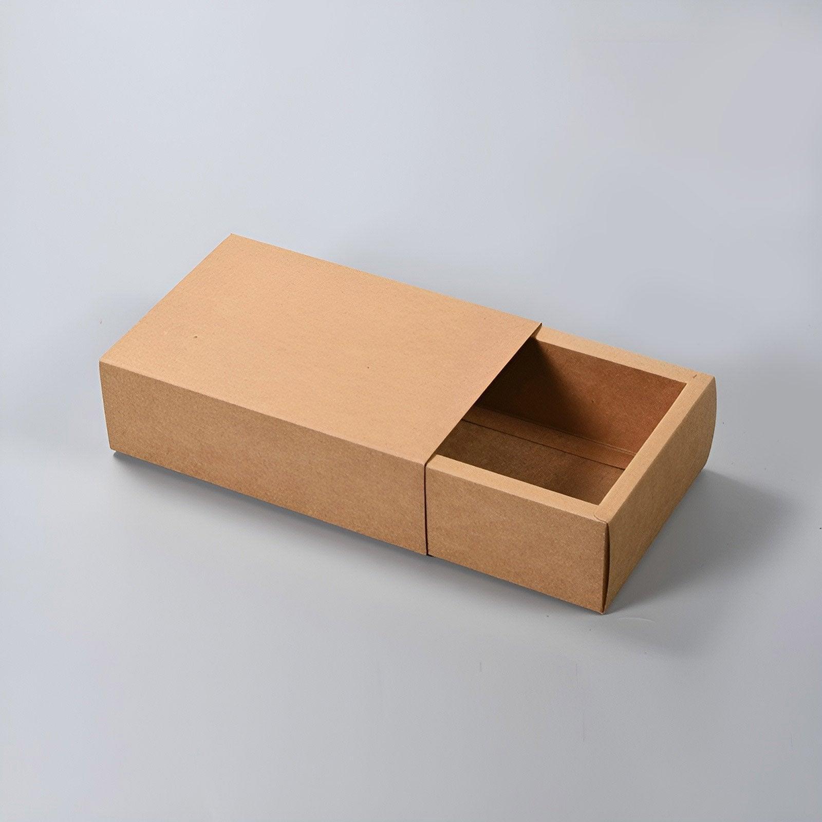 Kraft Paper Drawer Box Packaging Gift Storage Organiser Small Kraft Boxes - 10x5x3.5cm