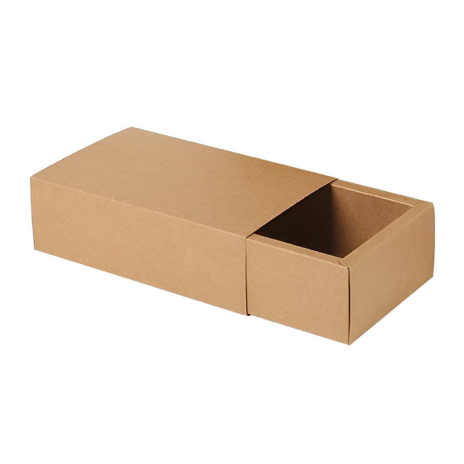 Kraft Paper Drawer Box Packaging Gift Storage Organiser Small Kraft Boxes - 10x5x3.5cm