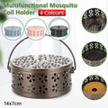 Iron Mosquito Incense Box Fireproof Tray Stand Indoor Household Incense Holder - Pink