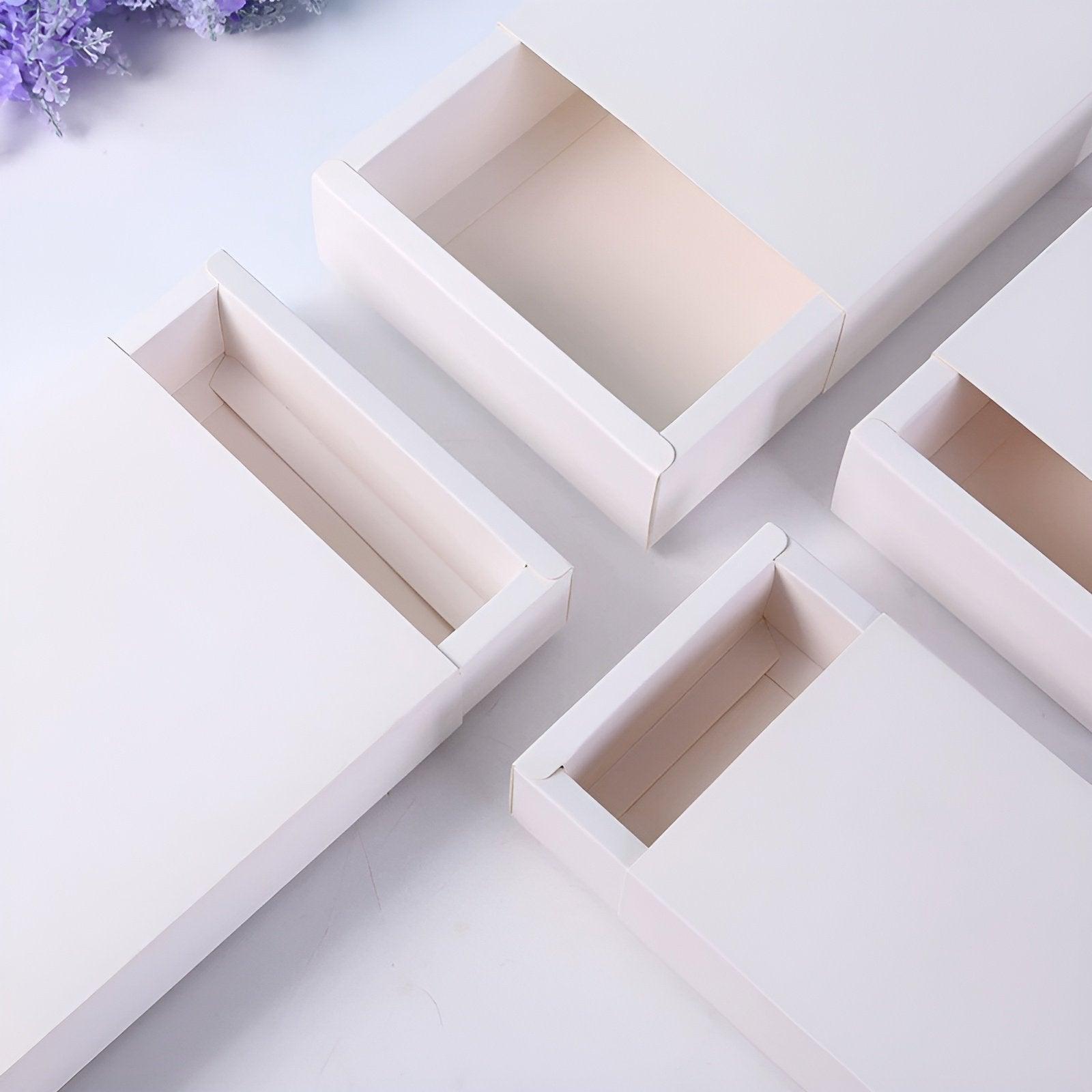 25X White Kraft Paper Drawer Jewelry Package Necklace Bracelet Gift Package box - 18.5*13.5*3-25pcs