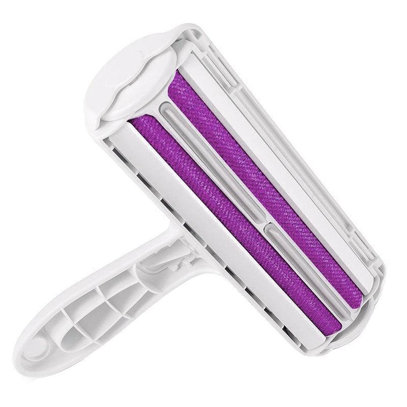 Pet Hair Remover Brush Dog Cat Fur Cleaning Roller Reusable Self Cleaning Tool - Red