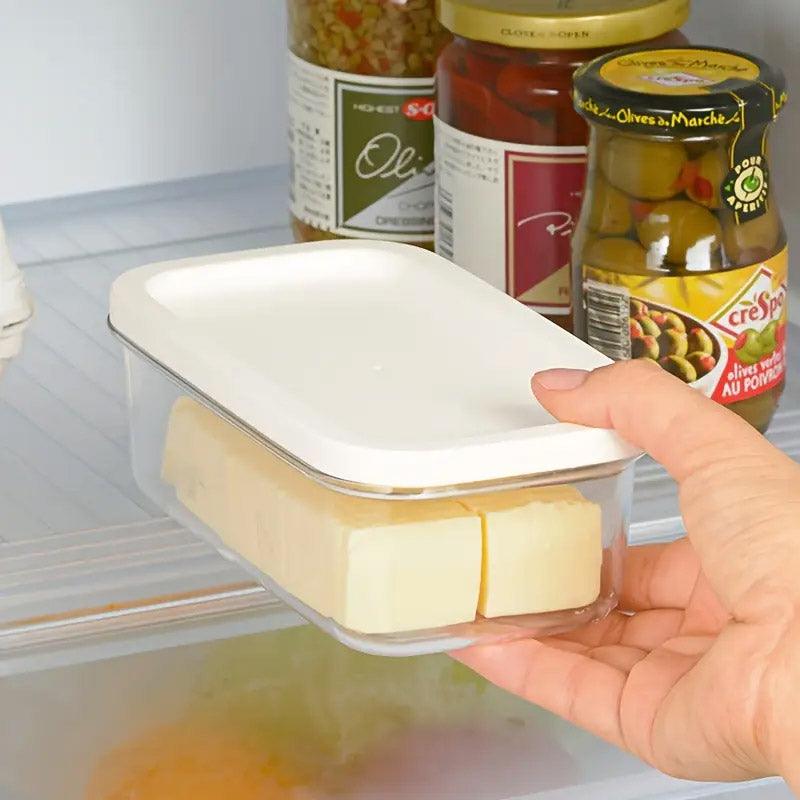 Rectangular Butter Box Storage Container Cheese Cutter Kitchen Organizer Lid