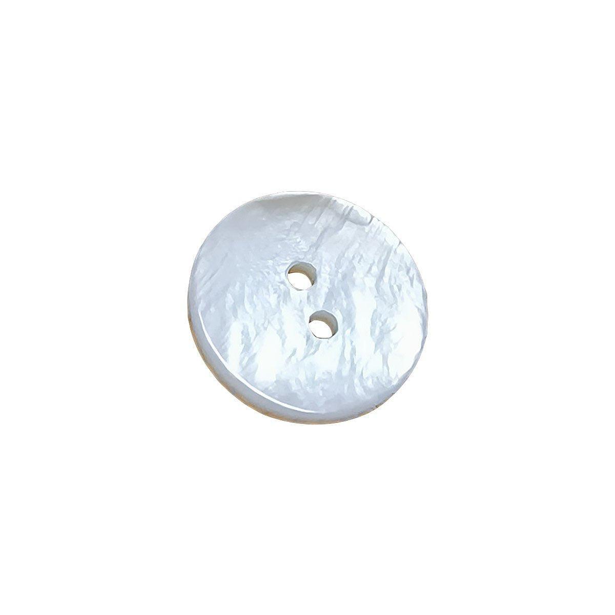 20pcs White Shirt Buttons Round Two Eyes Sewing Craft DIY Clothing Supplies - 12.5mm