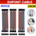 40PCS Dupont Cable 20cm Jumper Wire for Arduino RPi breadboard - Female to Female 20CM