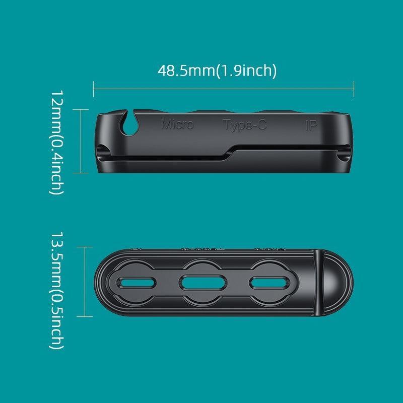 1m 2m Braided Charging Cable with Detachable Connectors for Type C Micro Lightning - Magnet Cable-Red-iPhone-1M