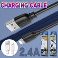 2.4A USB Fast Charger Phone Cable Data Cord For iPhone14 13 12 11Pro Max XR iPad - White