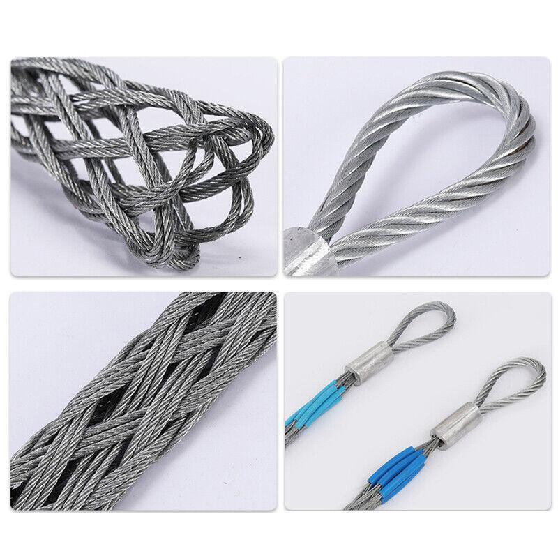 Stainless Steel Cable Pulling Sock Wire Grip Tool for NBN Telstra Ducting 6 Sizes - Yellow(20-25MM)