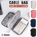 Electronic Accessories Cable Bag Organizer Travel Pouch Storage Cases Charger - Pink