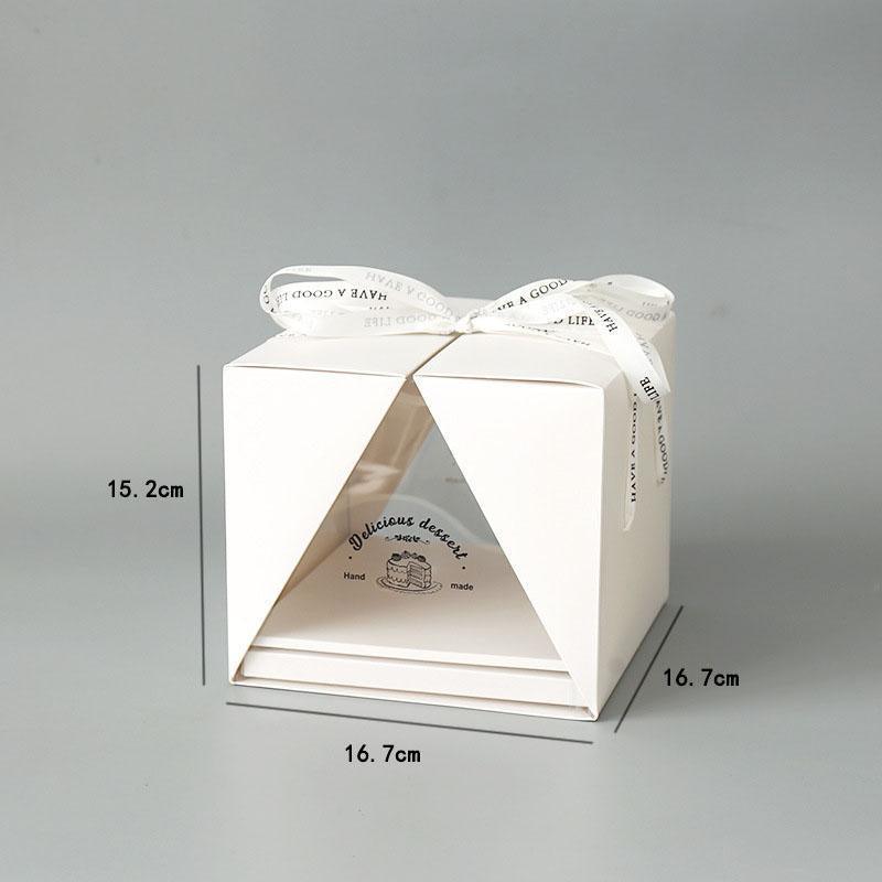 10x Clear Cake Box Set 4 6 8 Inch Durable Versatile Display Packaging Containers - 10pcs-4inch