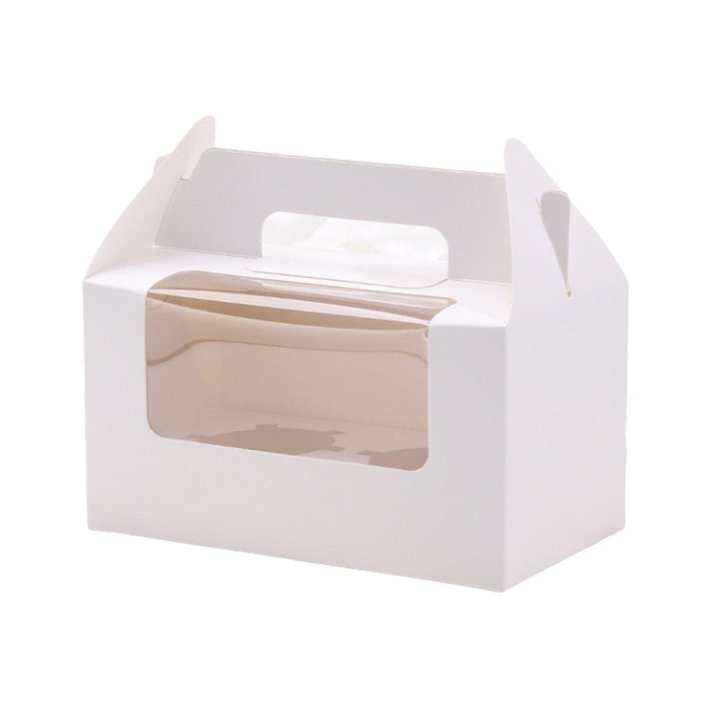 25pcs Portable Cupcake Packaging Box with Transparent Window for Easy Opening - Pink-2Cup