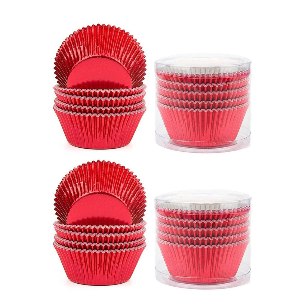 200 Pcs Colored Baking Paper Cupcake Trays Muffin Liners for Party Baking - Pink