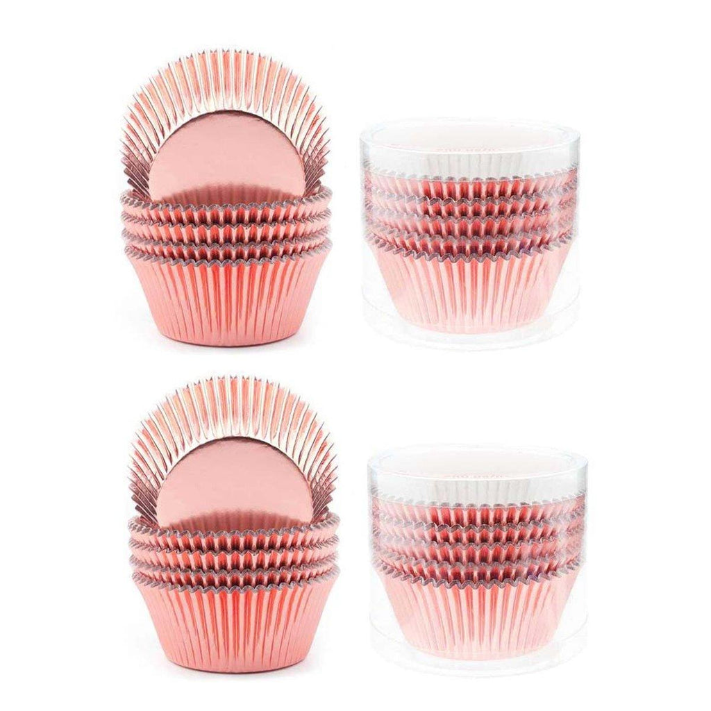 200 Pcs Colored Baking Paper Cupcake Trays Muffin Liners for Party Baking - Red