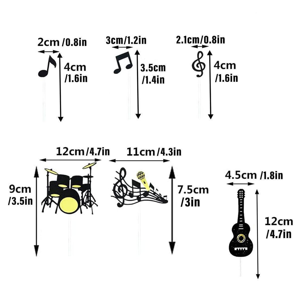 Music Notes Violin Cake Decoration Materials Birthday Cake Topper Inserts - 1