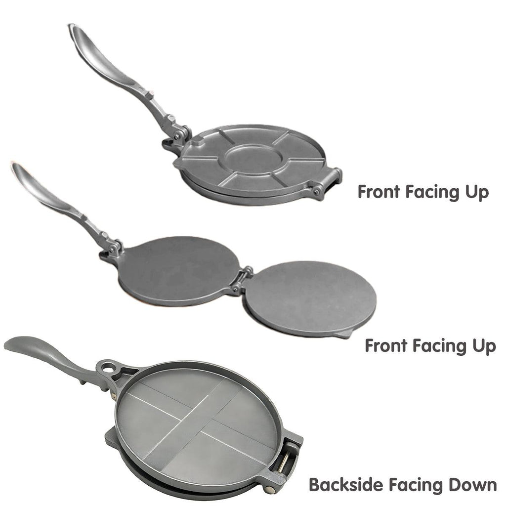 16/20cm Premium Tortilla Press Flat Bread Maker Taco Roti Chapati Health Food - Silver-16cm