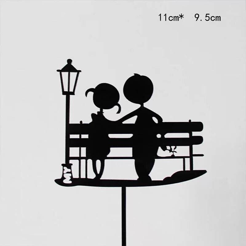 Happy Birthday Acrylic Cake Topper Cake Decoration Golden Silver Party - Colourful-Heart