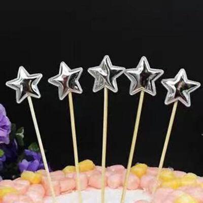 Happy Birthday Acrylic Cake Topper Cake Decoration Golden Silver Party - Colourful-Heart