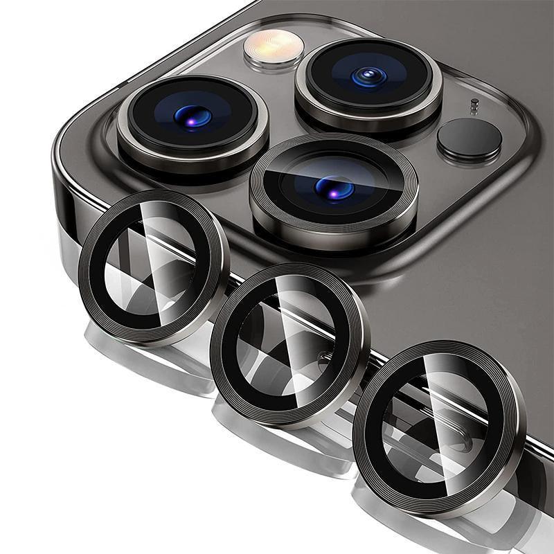 For iPhone 14/14 Plus Metal Camera Lens Glass Screen Protector - Purple