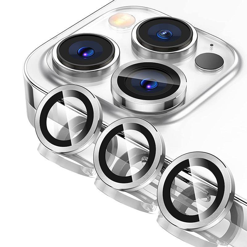 For iPhone 14/14 Plus Metal Camera Lens Glass Screen Protector - Gold
