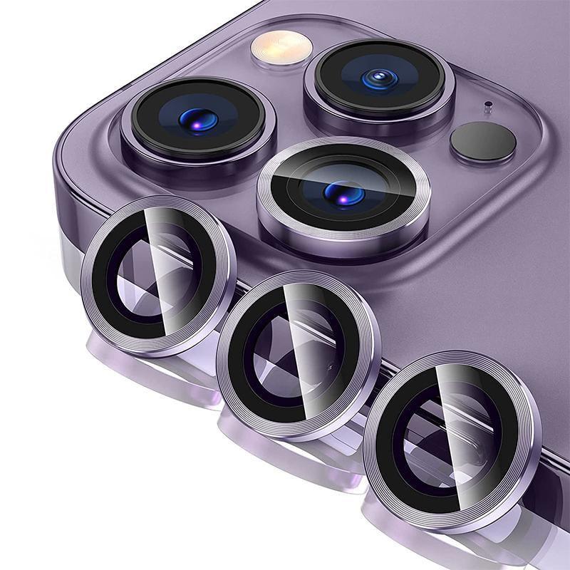 For iPhone 14/14 Plus Metal Camera Lens Glass Screen Protector - Rainbow