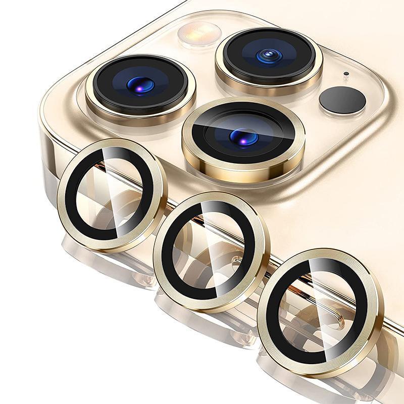 For iPhone 14/14 Plus Metal Camera Lens Glass Screen Protector - Silver
