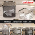 Desktop Mini Trash Can Small Waste Bin Storage Bucket for Office Kitchen Home - Grey-S