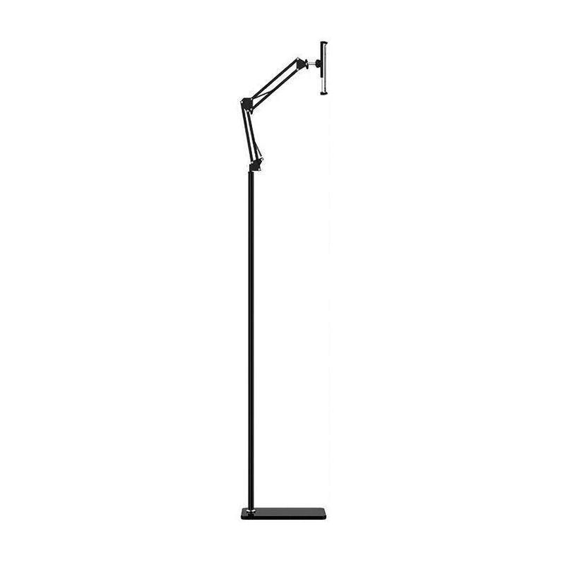 Hands Free Floor Stand Adjustable Bed Clip Holder For Tablet iPad iPhone Switch - 175cm White(Floor Cantilever Stand