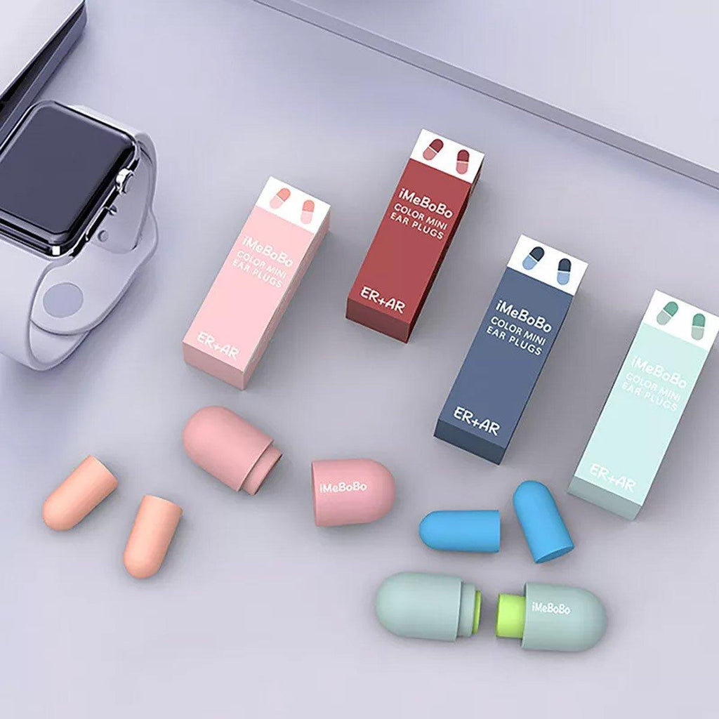 1/2/4 Pairs Soundproof Capsule Earplugs Noise Reduction Ear Plugs for Sleeping - 2pairs-Green