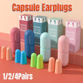 1/2/4 Pairs Soundproof Capsule Earplugs Noise Reduction Ear Plugs for Sleeping - 4pairs-Blue