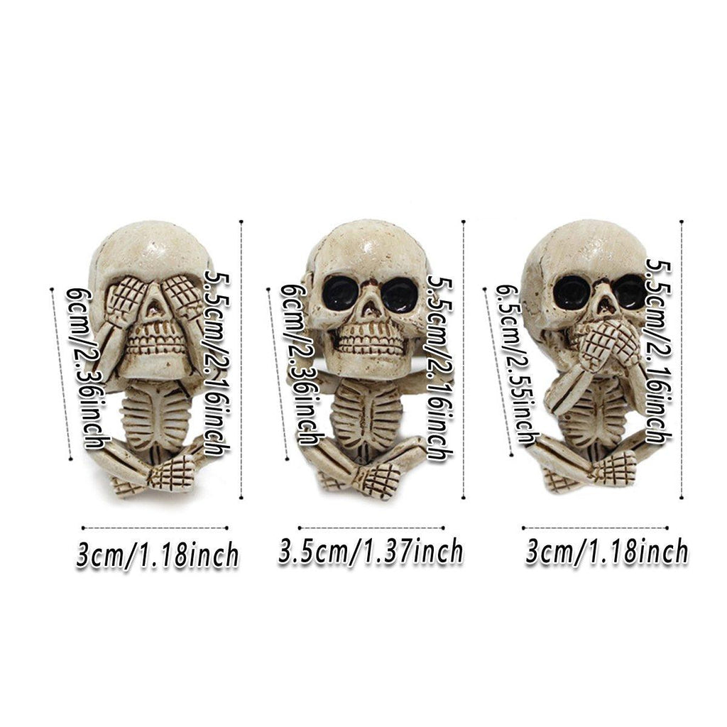 3pcs Ghost Head Car Decoration Accessories Halloween Ornament Vehicle Interior