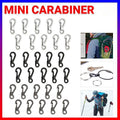 10X Mini Alloy Carabiner Keychain Durable Snap Spring Clip Hook - Gun Grey