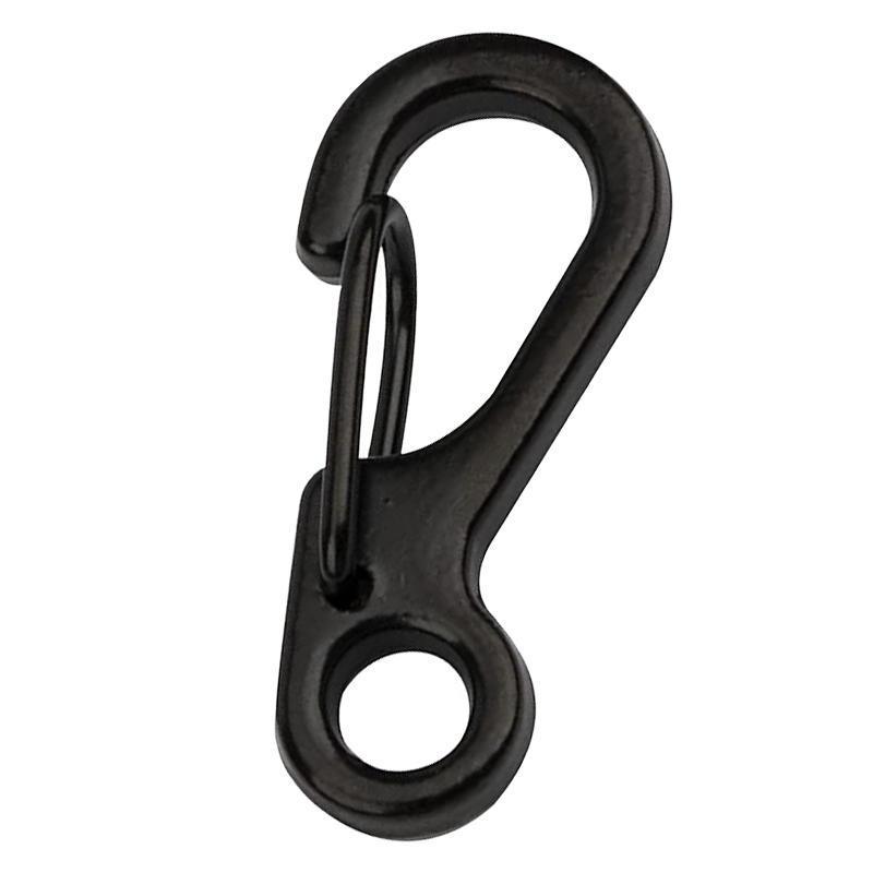 10X Mini Alloy Carabiner Keychain Durable Snap Spring Clip Hook - Gun Grey