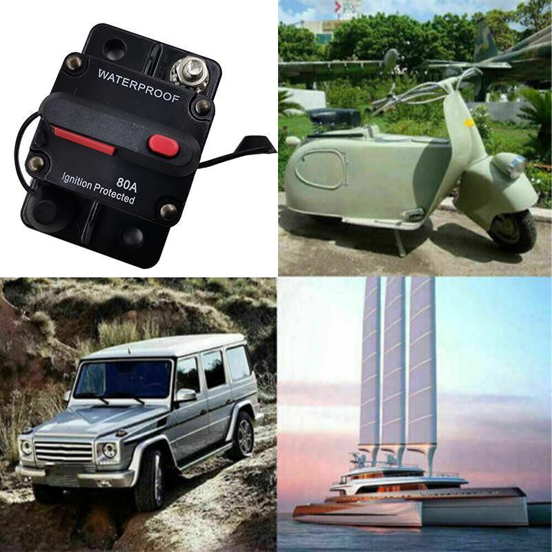 Waterproof Car Circuit Breaker Fuse Reset 30-300A AMP 12V-48V DC Car Boat IP67 - 40A