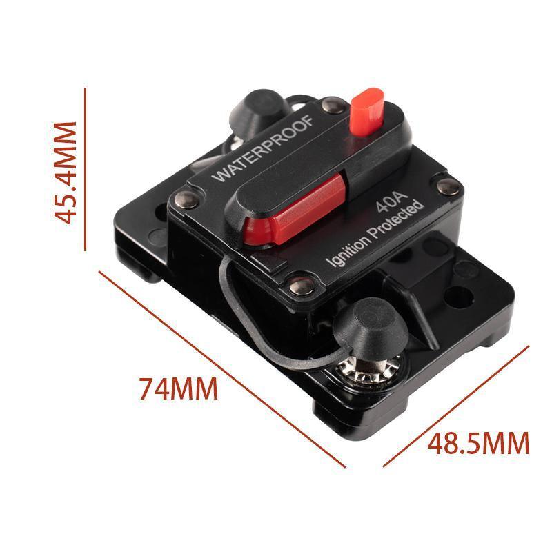 Waterproof Car Circuit Breaker Fuse Reset 30-300A AMP 12V-48V DC Car Boat IP67 - 80A